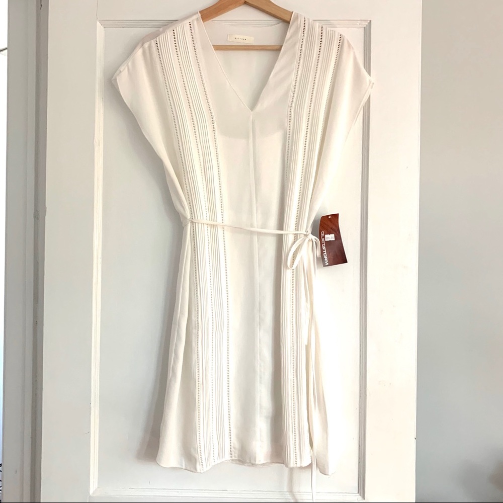 All Row White V-neck Dress